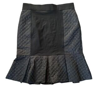 Love the Queen Quilted Fishtail Skirt Sz 2XL Black Sequins Goth‎ Alternative